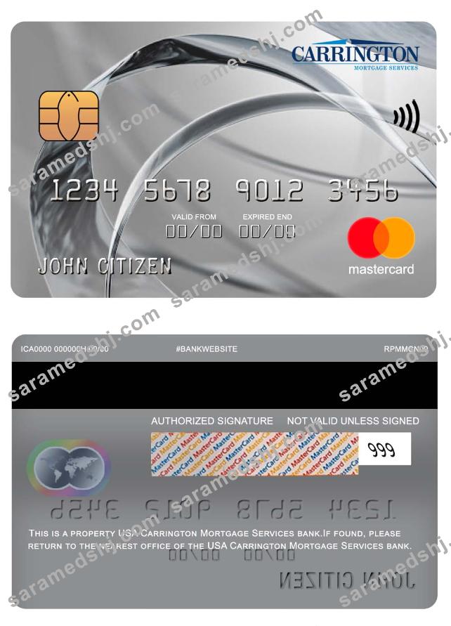 USA Carrington Mortgage Services bank mastercard